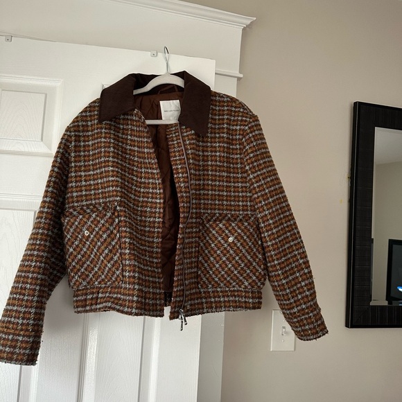 Avec Les Filles Oversized Plaid Bomber Jacket - Picture 6 of 8